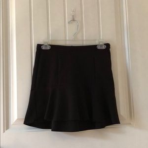 H&M Black Ruffle Bottom Skirt